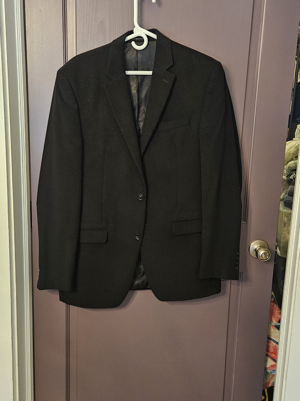 Perry Ellis Men's Black Two-Button Sport Coat